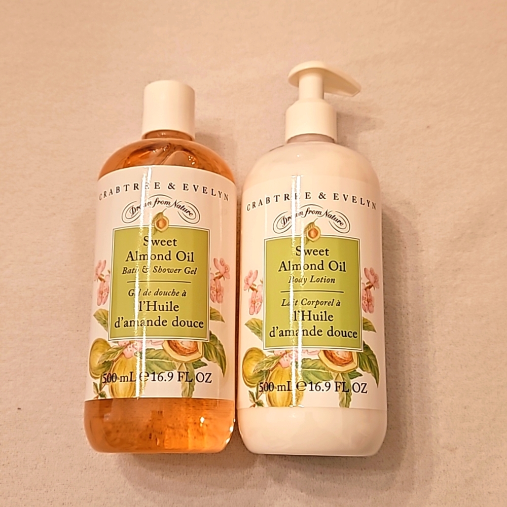 Crabtree & Evelyn Pair of Sweet Almond Oil